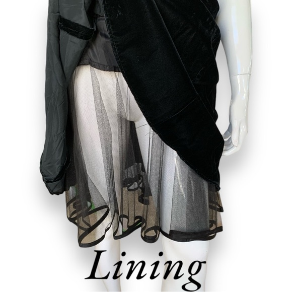 BETSY & ADAM VINTAGE BLACK VELVET SEQUIN BEADED PARTY HALTER DRESS JUNIOR 5-6 - Picture 8 of 10